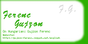 ferenc gujzon business card